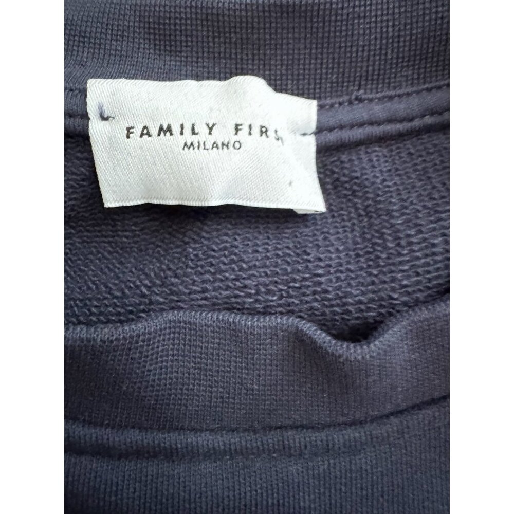 Family First Milano Navy Blue Crewneck  Sweatshirt American USA Flag S Italy - Picture 4 of 9